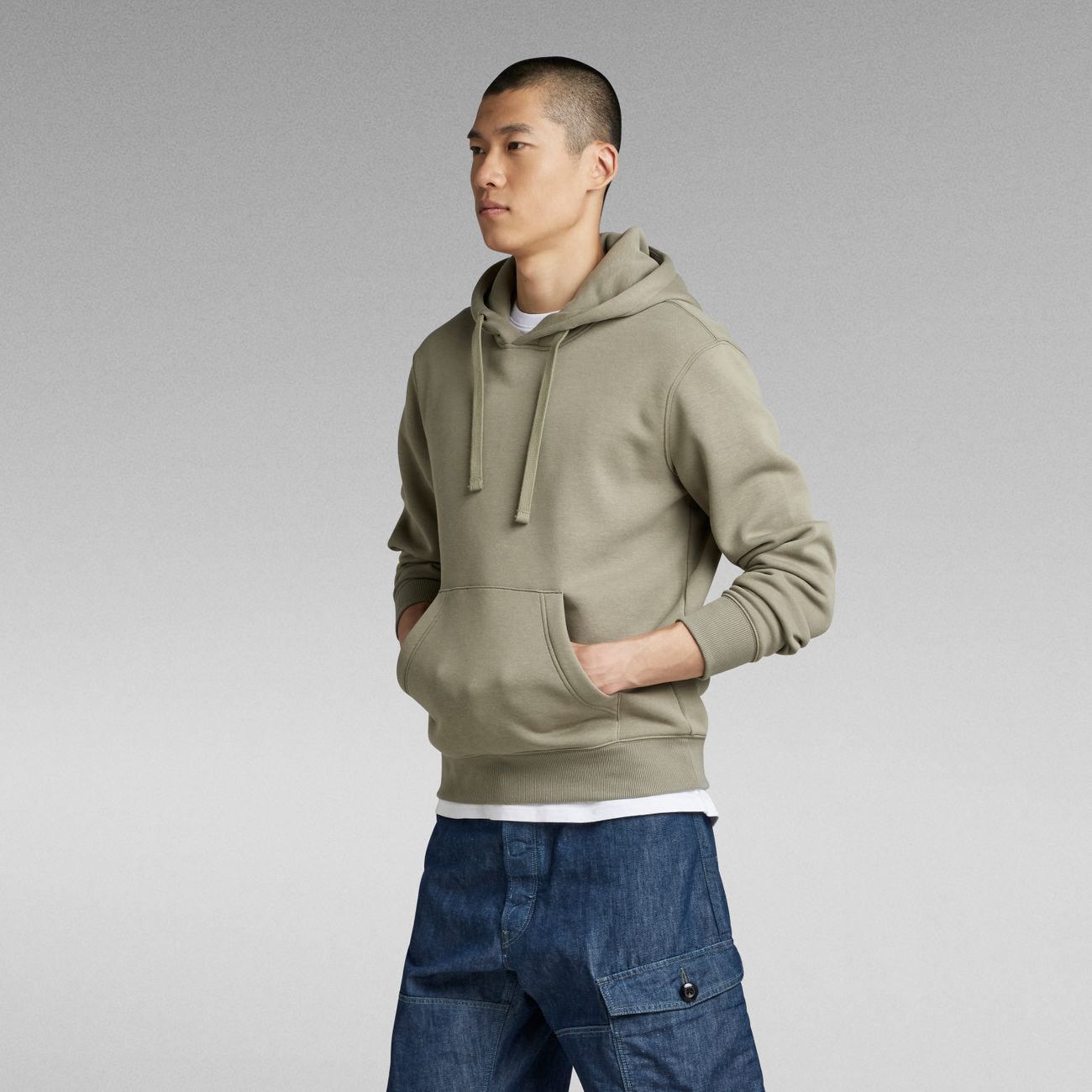 G-STAR RAW DENIM RAW EMBRO HOODED SWEAT Herren Kapuzenpullover - G-Star Raw Denim - SAGATOO - 8720347216491